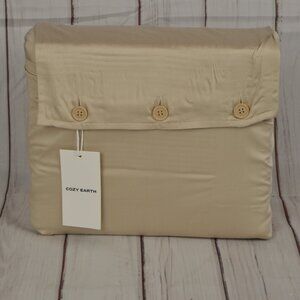 Cozy Earth Luxury Bamboo King Duvet Cover $359 Driftwood NEW